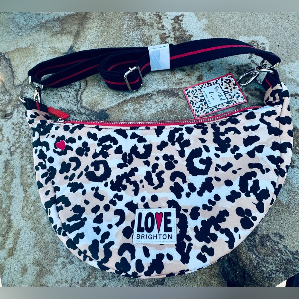 🆕🔖 Brighton ✨ Spotted Love Swing Bag ✨ Leopard Print ✨ Adjustable Strap ✨ NWT!! - Picture 3 of 14